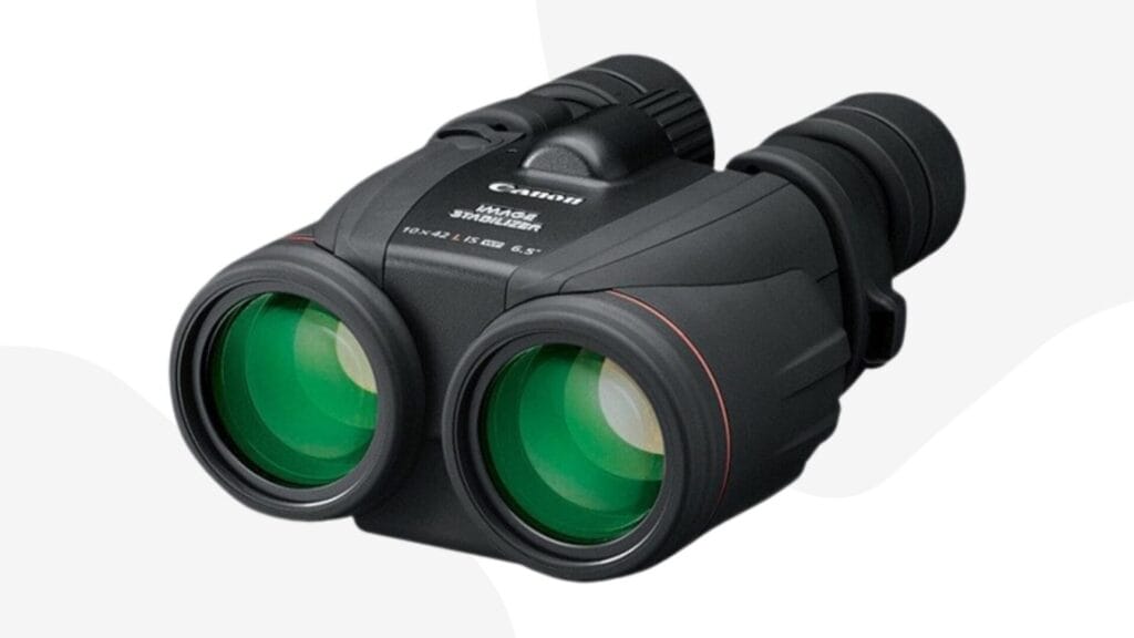"Canon 10x42 L IS WP Binoculars - High-performance, image-stabilized binoculars with a 10x magnification and 42mm objective lenses for exceptional clarity and stability."