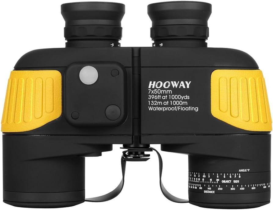 Rugged Hooway 7x50 binoculars built for harsh marine environments.
