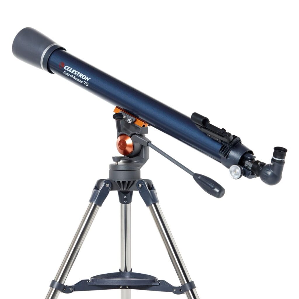 Celestron Astromaster 70AZ Telescope - A portable telescope ideal for beginners to explore the moon, planets, and brighter celestial objects
