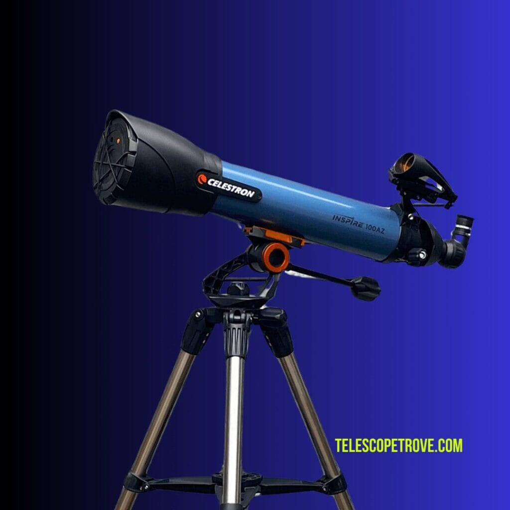 Celestron Inspire 100AZ Telescope - A user-friendly telescope with a 100mm aperture ideal for beginners interested in exploring the moon, planets, and brighter deep-sky objects.
