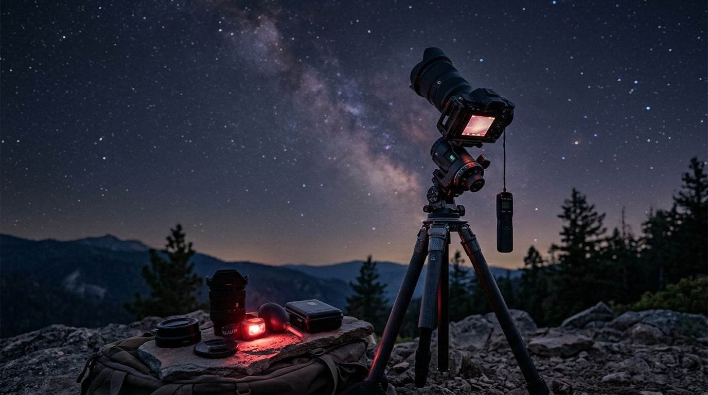 A Beginner's Guide to Astrophotography with a Telescope 3 Night Sky Photography Gear List: Camera, Lens & Tracker Setup for Beginners