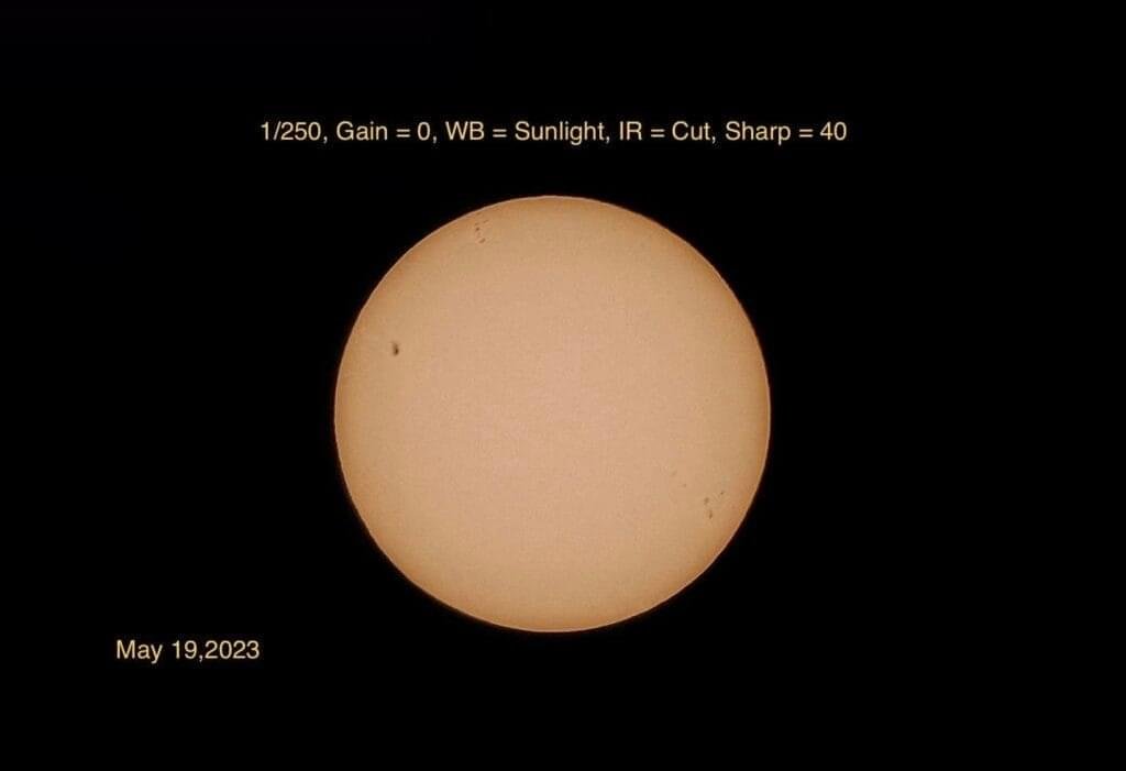 Sun and sunspots taken with Dwarf II Smart Telescope