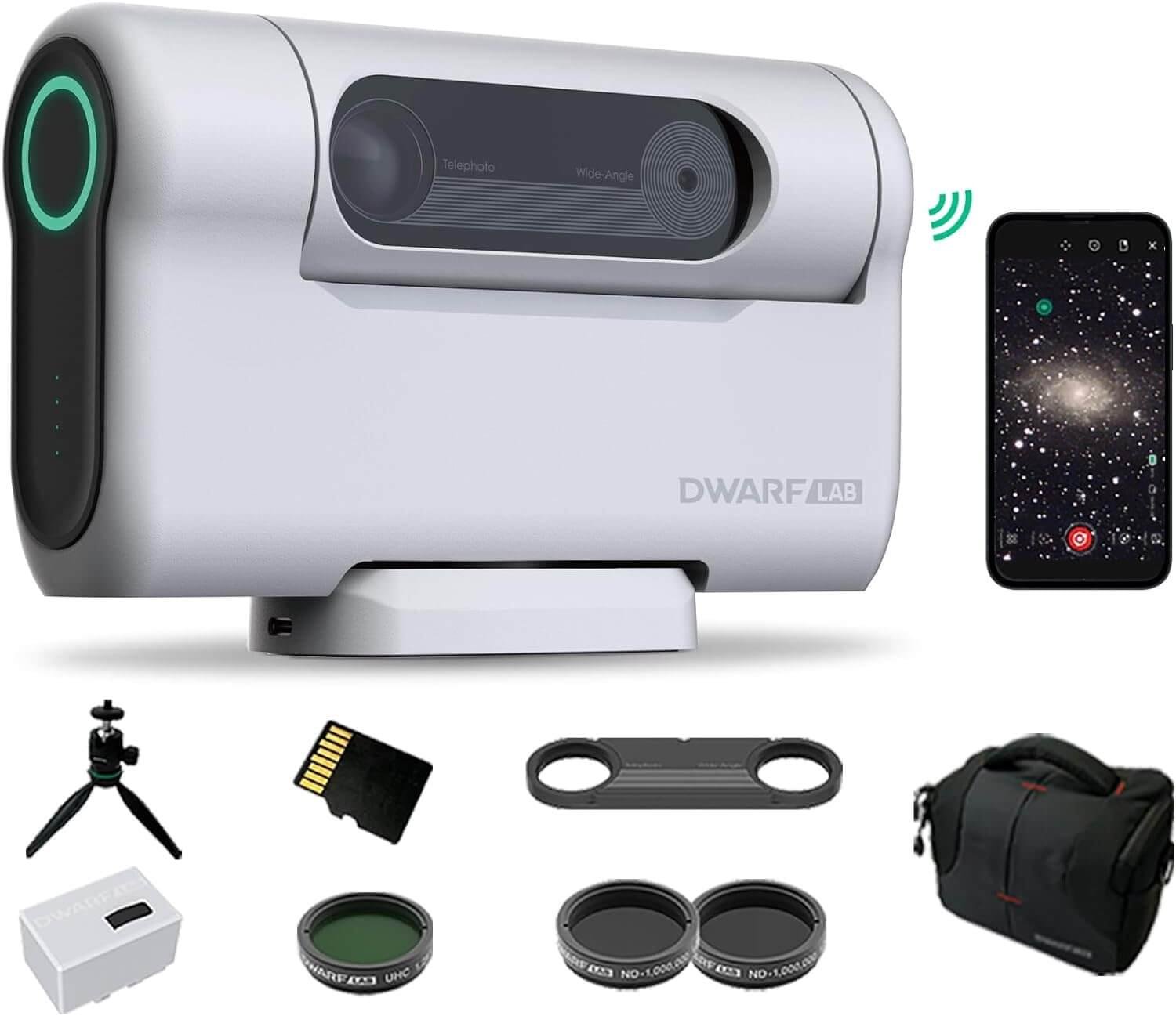 DWARF II Smart Digital Telescope - Portable, Ultralight, and Packed with Advanced Features for Astronomy Star Parties, Birding, for Adults and Kids, Beginners and Advanced Players (Deluxe)